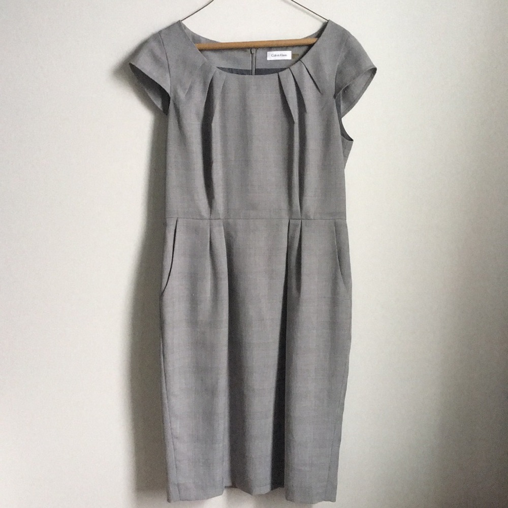 Calvin Klein | Cap Short Sleeve Grid Dress
